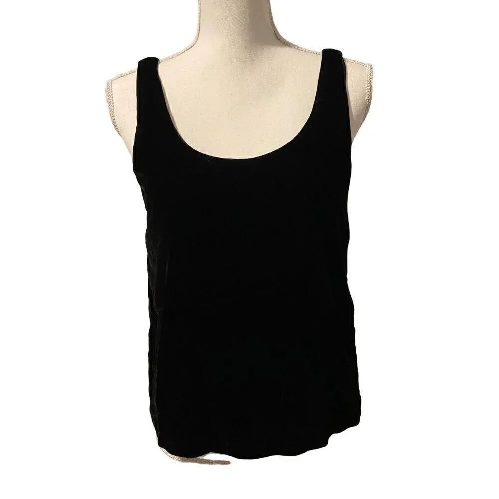 J. Crew Black Velvet Tank Top